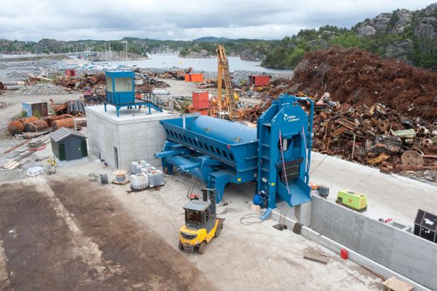 En stor sorterings fasilitet på Norscrap West AS